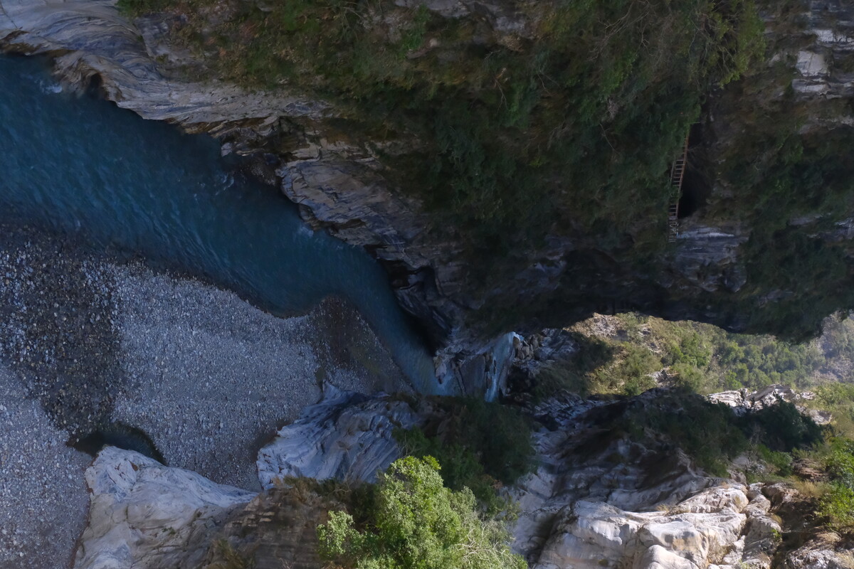 View of beautiful river at the trail entrance.