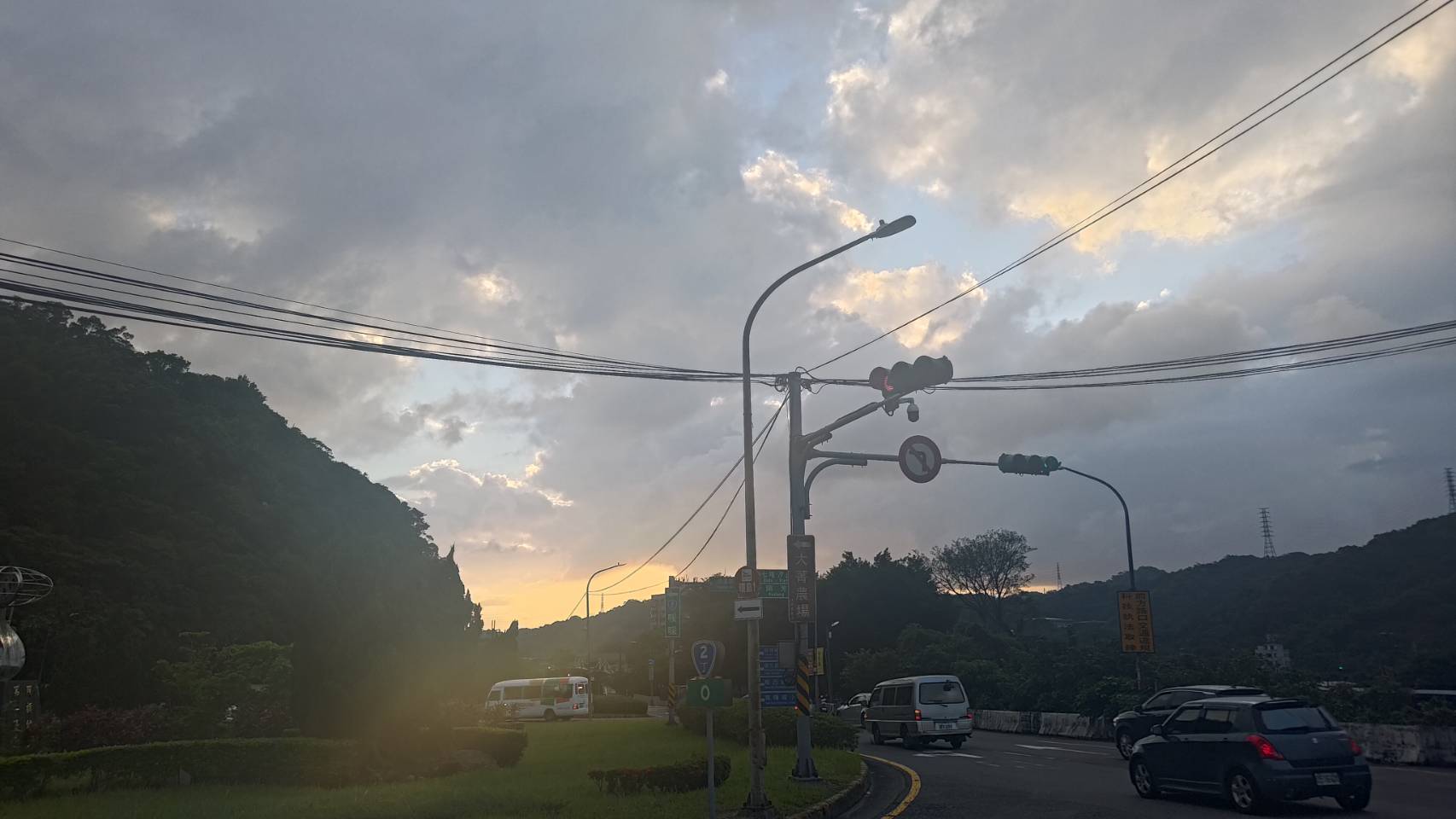 Arriving at Keelung City shortly before the sun sets